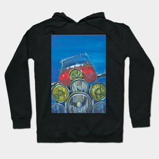 Retro Scooter, Classic Scooter, Scooterist, Scootering, Scooter Rider, Mod Art Hoodie